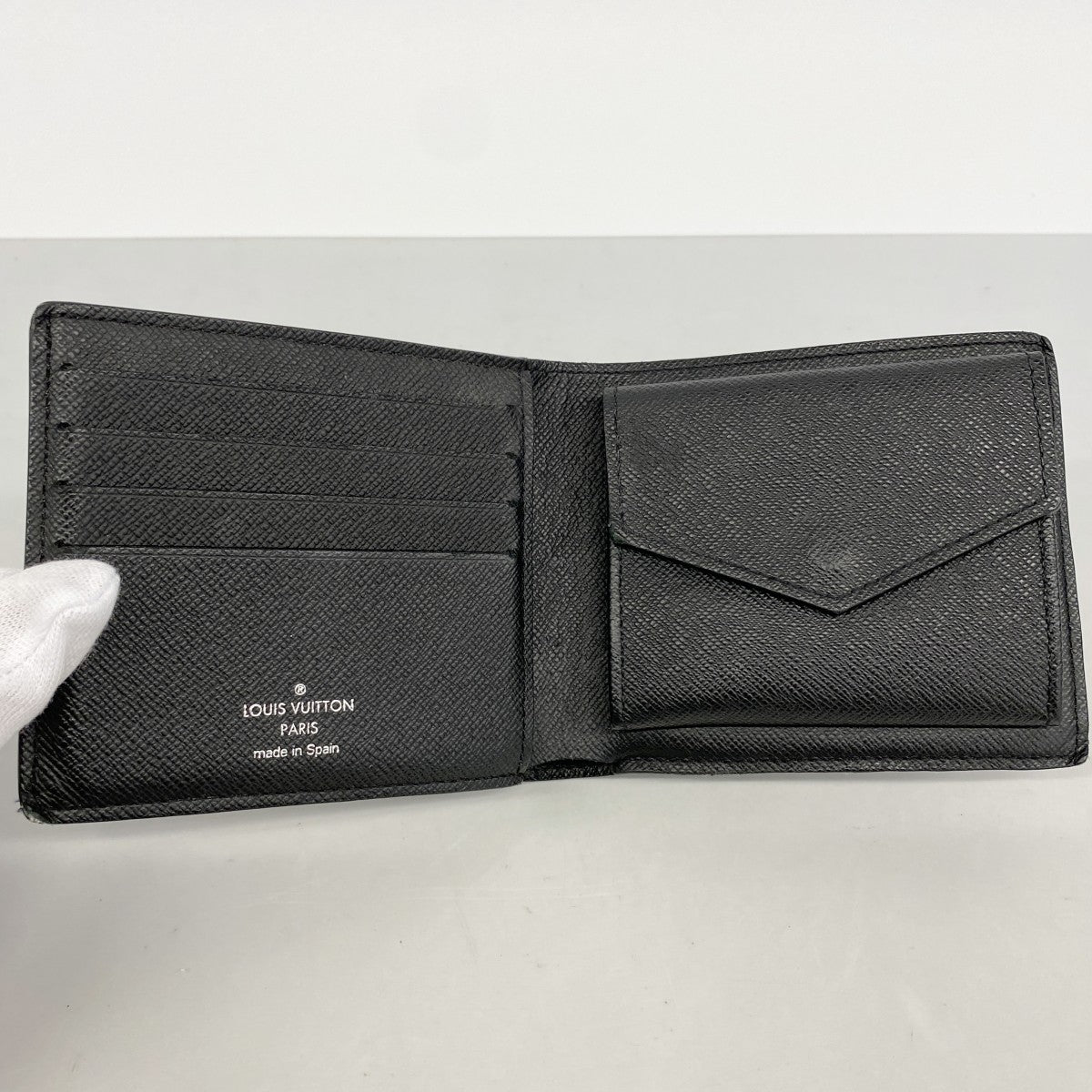 【6gb1175-k】ルイヴィトン 財布 モノグラム・エクリプス ポルトフォイユマルコNM M62545 ブラック【中古】メンズ
