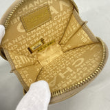 【6gb1179-k】シャネル コインケース カメリア ラムスキン ベージュ ゴールド金具【中古】レディース