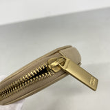 【6gb1179-k】シャネル コインケース カメリア ラムスキン ベージュ ゴールド金具【中古】レディース