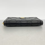 【6gb1184-k】グッチ 長財布 723784 レザー ブラック ゴールド金具【中古】レディース