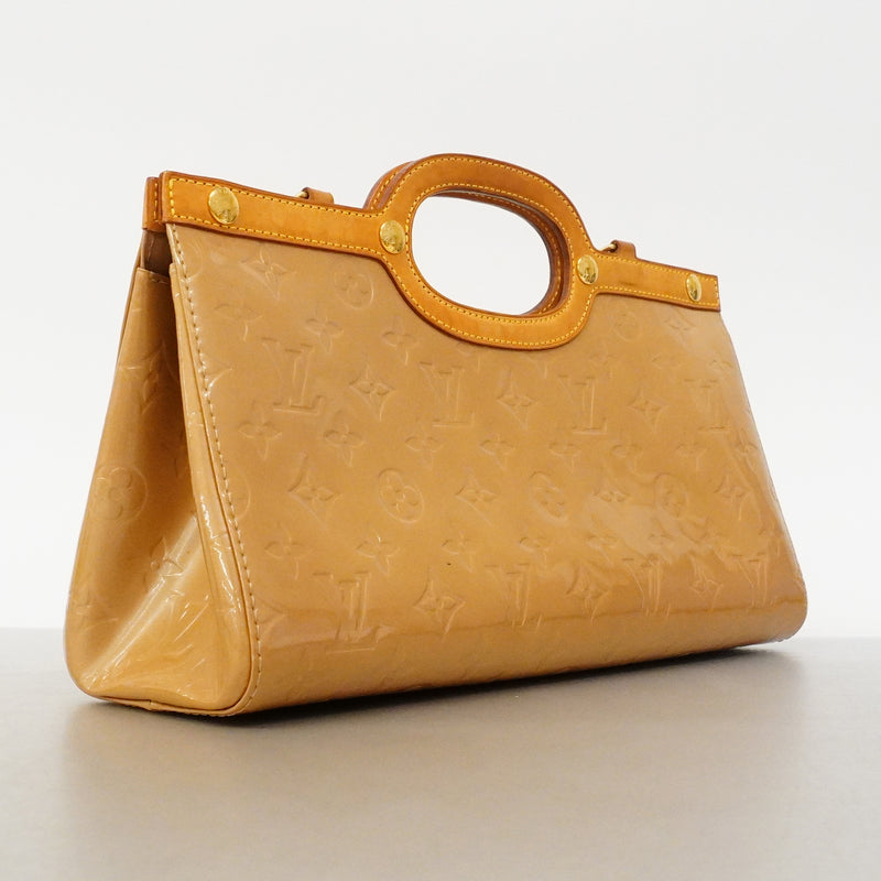 【6gb1191-k】ルイヴィトン ハンドバッグ ヴェルニ ロクスバリードライブ M91372 ノワゼット 2wayバッグ【中古】レディース