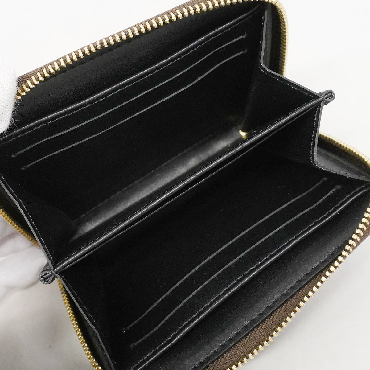 【6gb1194-k】ルイヴィトン コインケース モノグラム・ジャイアント ジッピーコインパース M67690 ブラウン【中古】レディース