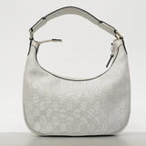 【6gb1197-k】グッチ ハンドバッグ GGキャンバス Wチェーン 263757 キャンバス グレー シルバー金具【中古】レディース