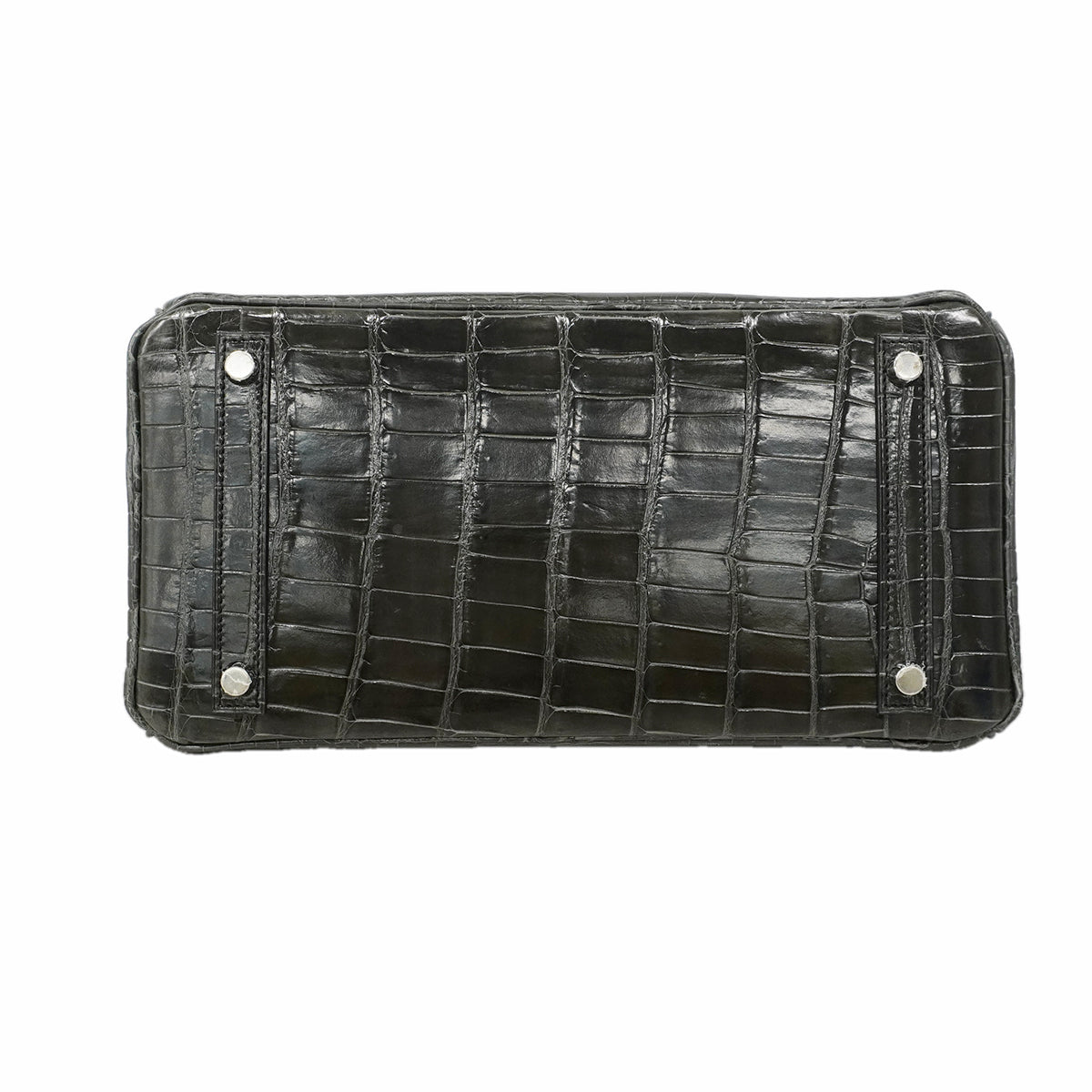 【6gb1211-g】エルメス ハンドバッグ バーキン30 ニロティカス グラファイト シルバー金具 Y刻印【中古】レディース