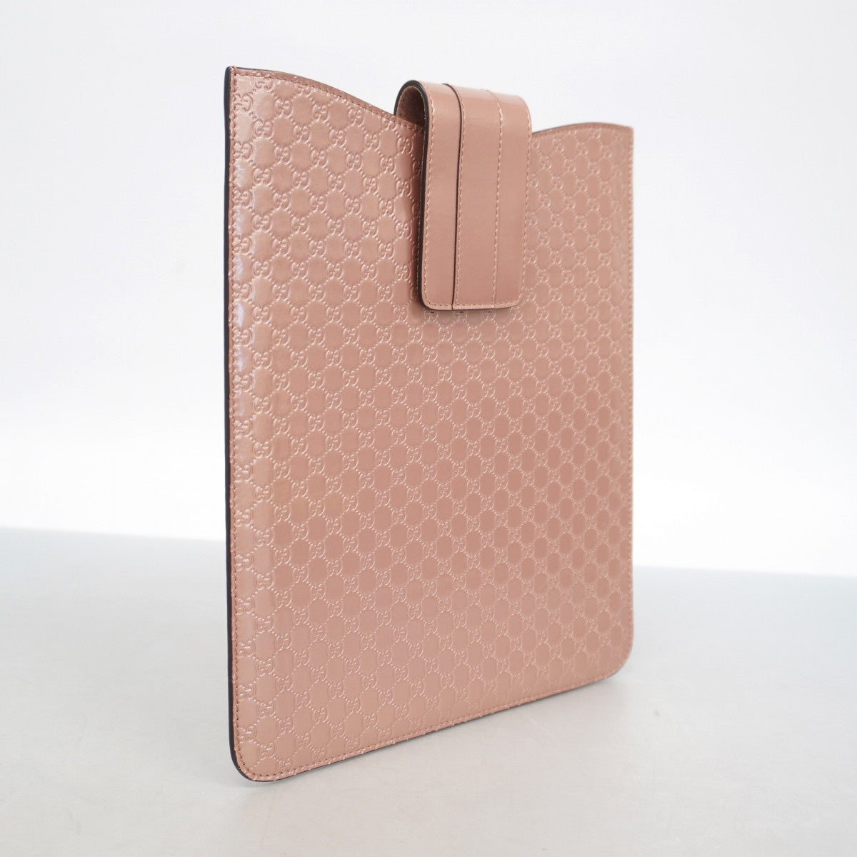 【6gb1228-k】グッチ ipadケース マイクログッチシマ 256575 レザー ピンク【中古】レディース