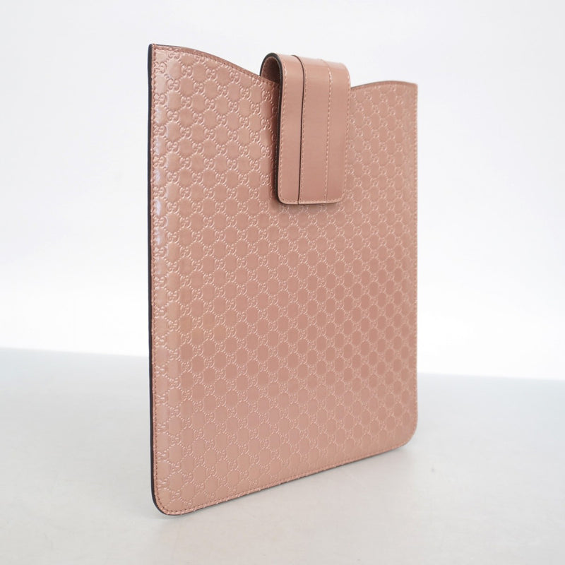 【6gb1228-k】グッチ ipadケース マイクログッチシマ 256575 レザー ピンク【中古】レディース