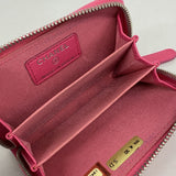 【6gb1239-k】シャネル コインケース マトラッセ ラムスキン ピンク シルバー金具【中古】レディース