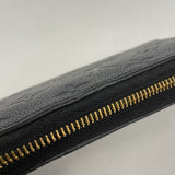 【6gb1244-k】ルイヴィトン 長財布 モノグラム・アンプラント ジッピーウォレット M60571 ノワール【中古】レディース