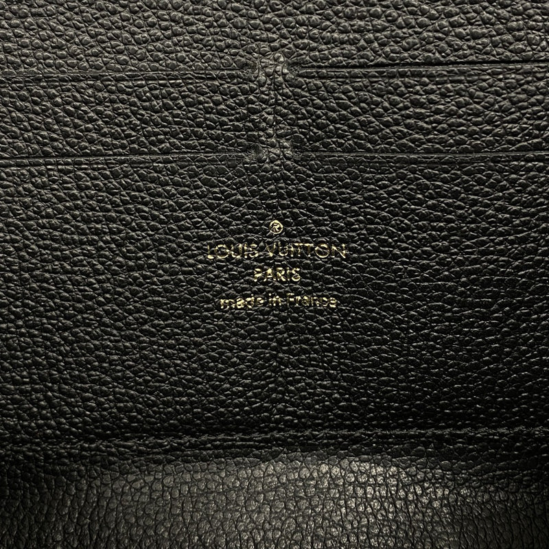 【6gb1244-k】ルイヴィトン 長財布 モノグラム・アンプラント ジッピーウォレット M60571 ノワール【中古】レディース