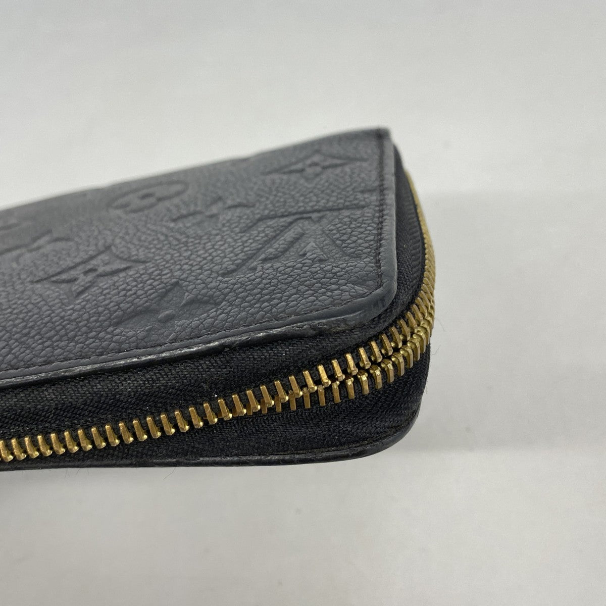 【6gb1244-k】ルイヴィトン 長財布 モノグラム・アンプラント ジッピーウォレット M60571 ノワール【中古】レディース