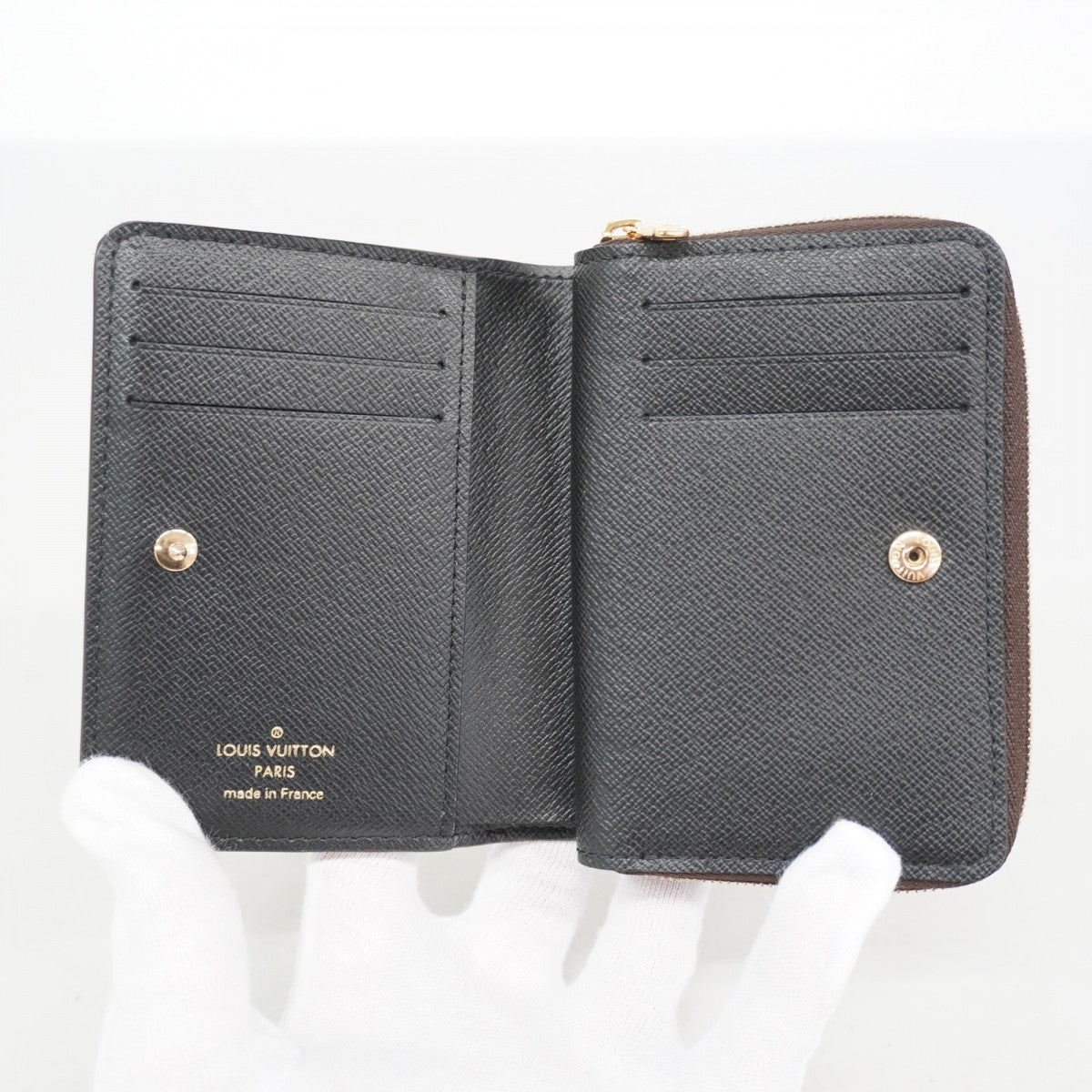 【6gb1251-k】ルイヴィトン 財布 モノグラム・ジャイアント リバース ポルトフォイユルー M81461 ブラウン【中古】レディース