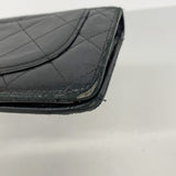 【6gb1255-k】シャネル 長財布 マトラッセ ラムスキン ブラック シルバー金具【中古】レディース