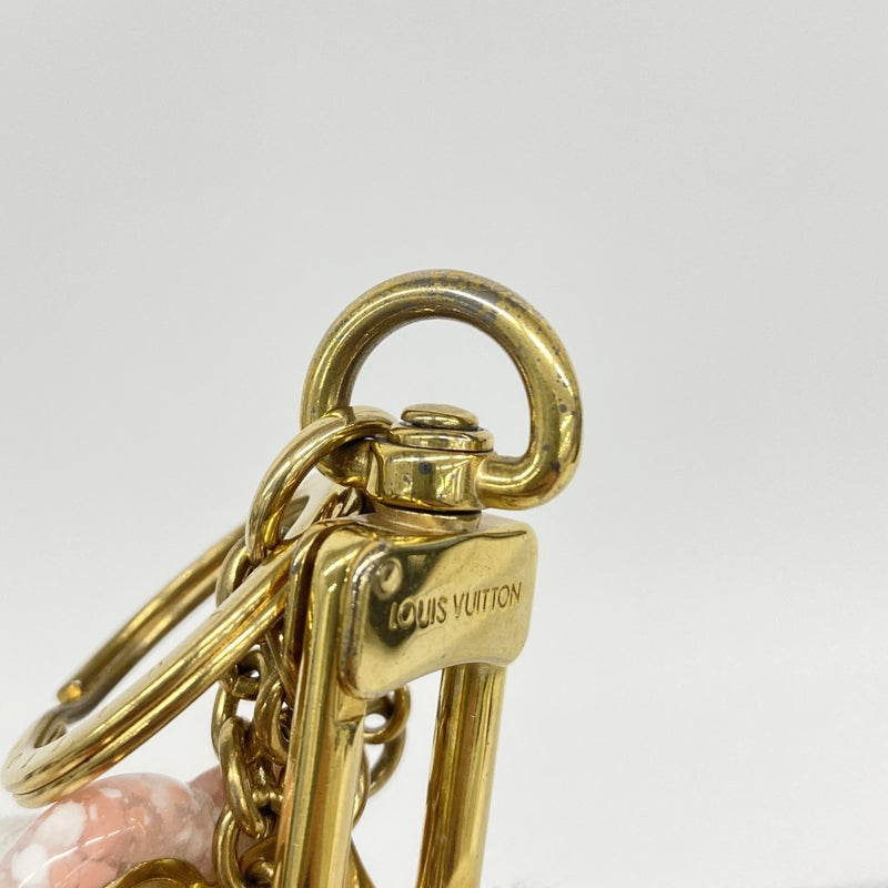 【6gb1264-k】ルイヴィトン キーホルダー・チャーム モノグラム ポルトクレカラーライン M64525 ピンク ゴールド【中古】レディース