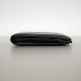 【6gb1279-k】シャネル カードケース カメリア ラムスキン ブラック シルバー金具【中古】レディース