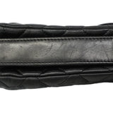 【6gb1300】シャネル ショルダーバッグ マトラッセ Wチェーン ラムスキン ブラック シルバー金具【中古】レディース