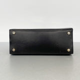 【6gb1325】サルヴァトーレフェラガモ ハンドバッグ ヴァラ レザー ブラック ゴールド金具【中古】レディース