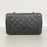 【6gb1353】シャネル ショルダーバッグ ダイアナ チェーンショルダー ラムスキン ブラック ゴールド金具【中古】レディース