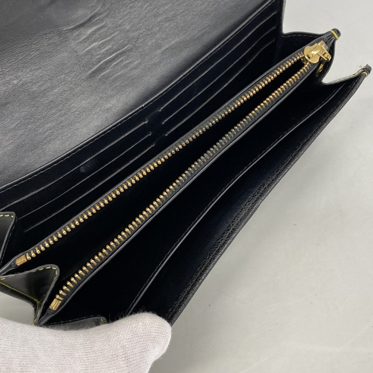 【6gb1411】ルイヴィトン 長財布 スハリ ポルトフォイユルファヴォリ M95645 ノワール【中古】レディース