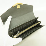 【6gb1413】フェンディ 長財布 レザー グレー ピンク ゴールド金具【中古】レディース