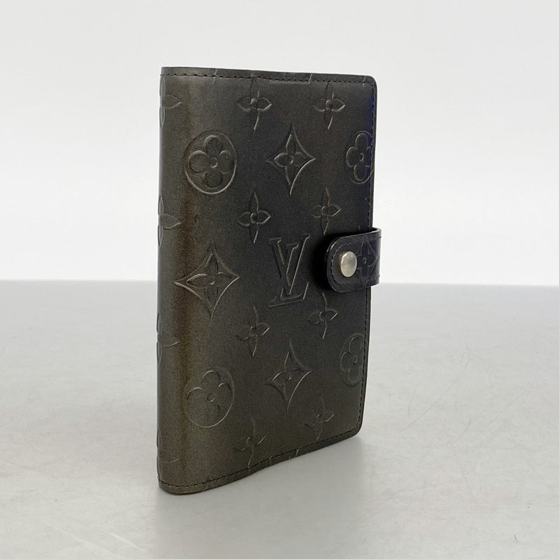 【6gb1523-k】ルイヴィトン 手帳カバー モノグラム・マット アジェンダPM R20932 ノワール【中古】メンズ レディース ユニセックス