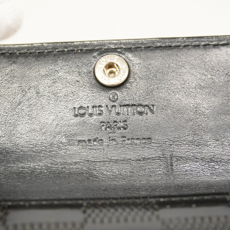 【6gb1578-k】ルイヴィトン カードケース ダミエ・ヴェルニ ラドロー M92134 ブラック【中古】メンズ
