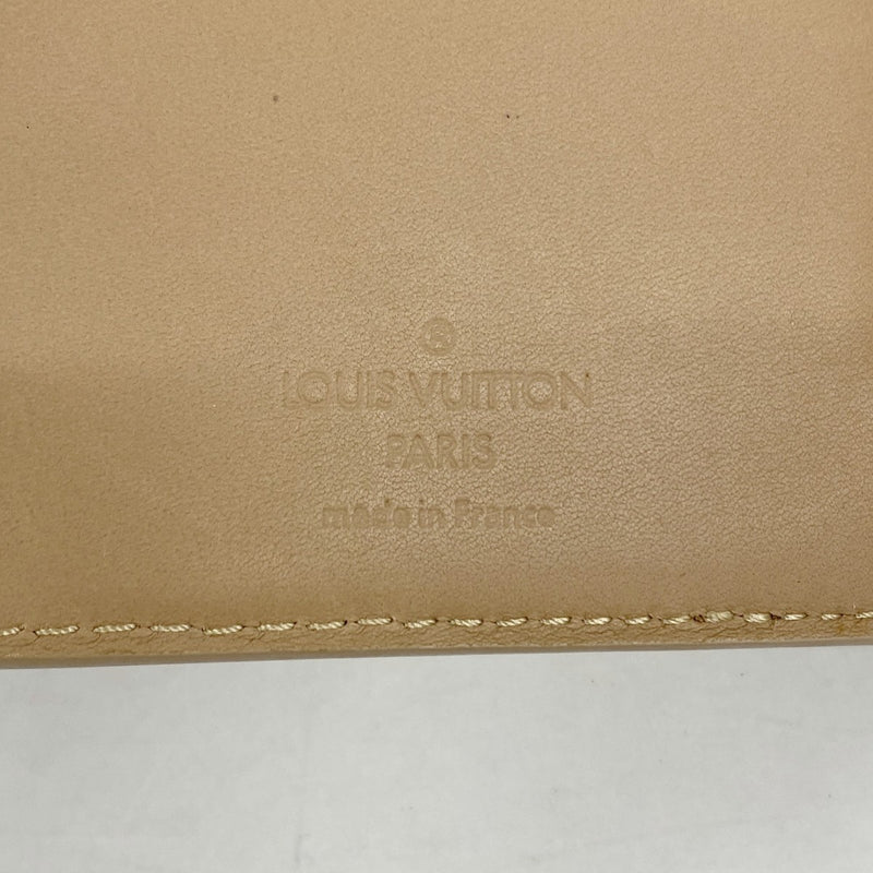 【6gb1637-k】ルイヴィトン 三つ折り財布 ヴェルニ ポルトフォイユコアラ M91421 ノワゼット【中古】レディース