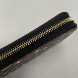 【6gb1639-k】ルイヴィトン コインケース モノグラム・マルチカラー ジッピーコインパース M93740 ノワール グルナード【中古】レディース