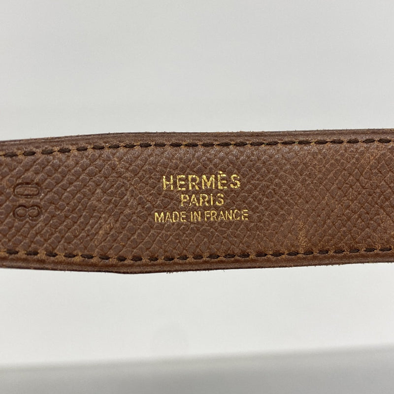 【6gb1686】エルメス ベルト コンスタンスベルト クシュベル グリーン ブラウン ゴールド金具 □A刻印【中古】レディース