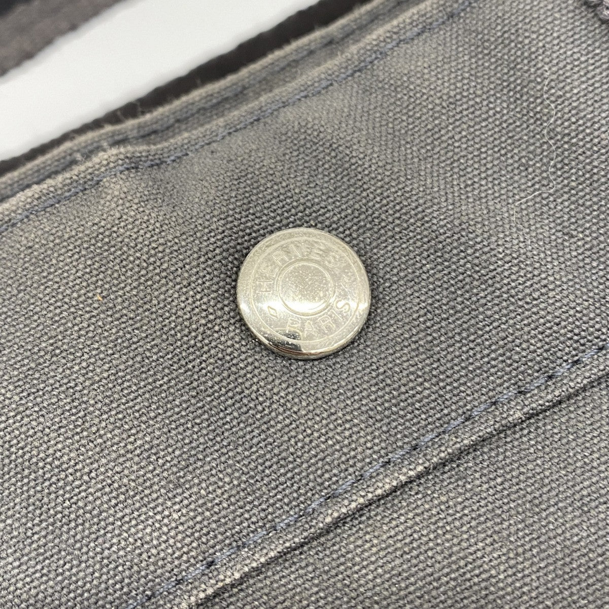 【6gb1706】エルメス トートバッグ フールトゥMM キャンバス グレー シルバー金具【中古】メンズ レディース ユニセックス