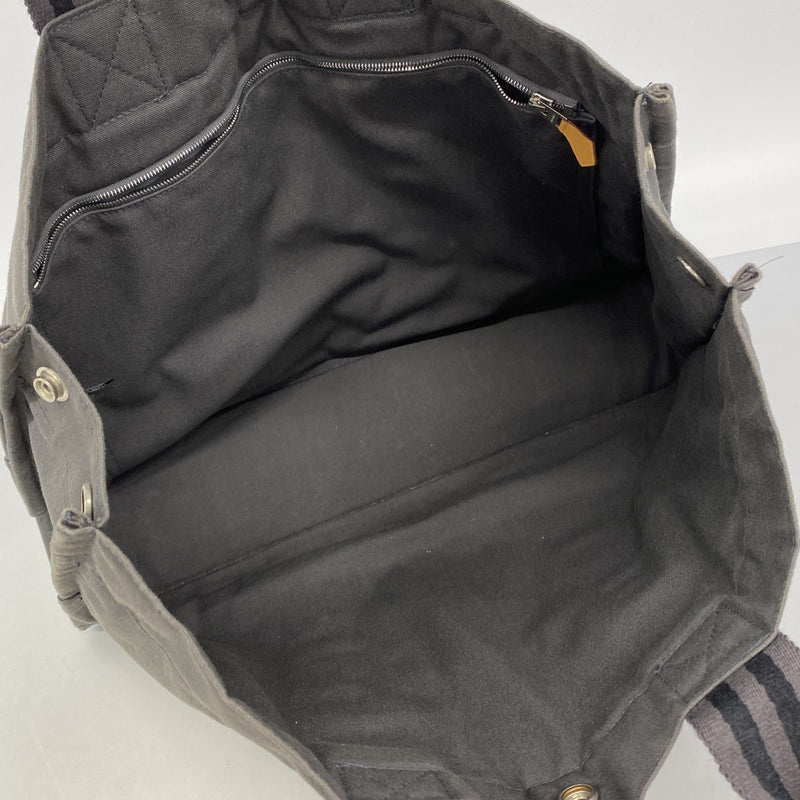 【6gb1706】エルメス トートバッグ フールトゥMM キャンバス グレー シルバー金具【中古】メンズ レディース ユニセックス