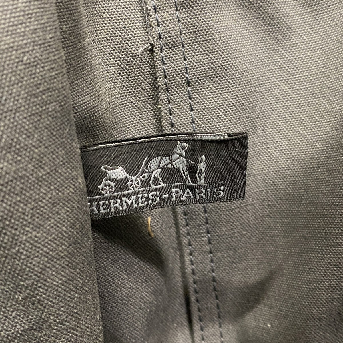 【6gb1706】エルメス トートバッグ フールトゥMM キャンバス グレー シルバー金具【中古】メンズ レディース ユニセックス
