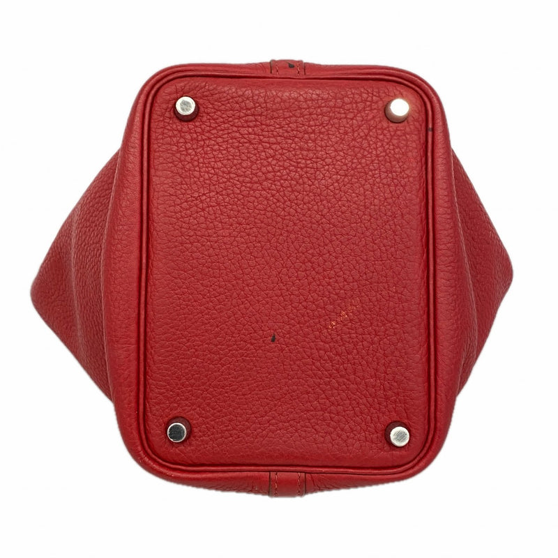 【6gb1708】エルメス ハンドバッグ ピコタンロックPM トリヨンクレマンス ルージュカザック シルバー金具 □L刻印【中古】レディース
