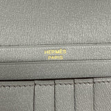 【6gb1709】エルメス 財布 ベアンコンパクト アリゲーター グリシマン ゴールド金具 B刻印【中古】レディース
