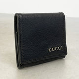 【6gb1733-k】グッチ コインケース 771160 レザー ブラック シルバー金具【中古】メンズ レディース ユニセックス