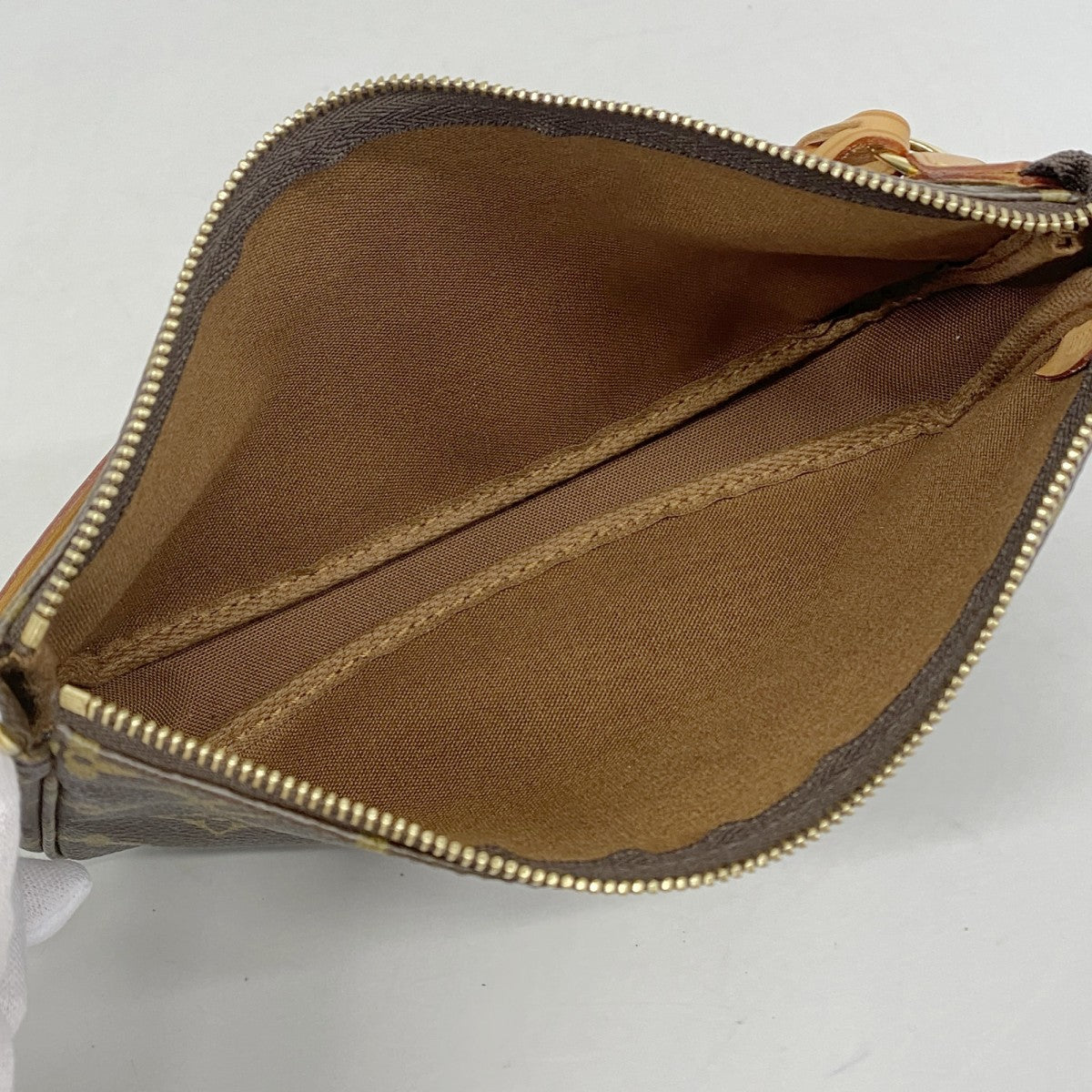 【6gb1744】ルイヴィトン ポーチ モノグラム ポシェットアクセソワール M51980 ブラウン【中古】レディース