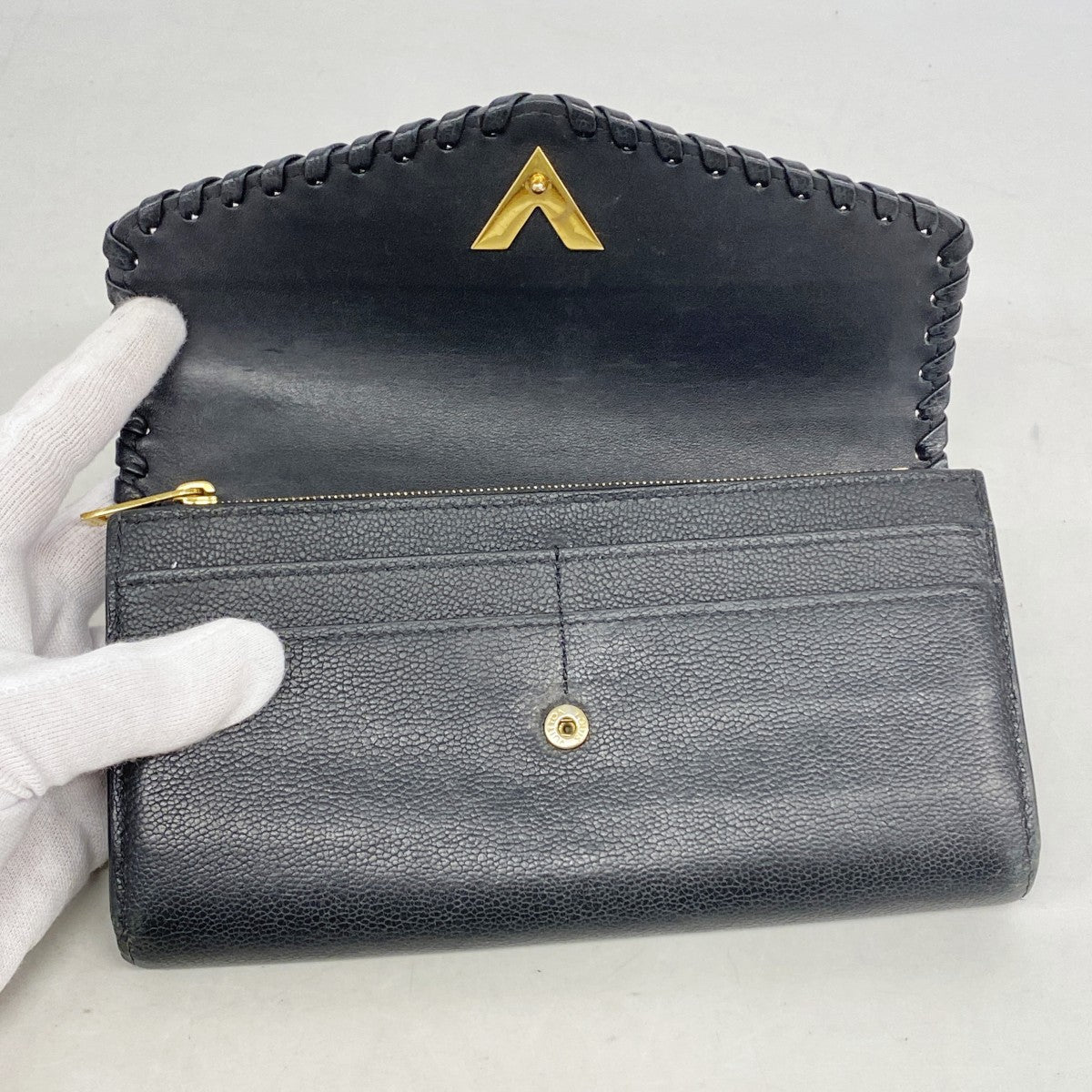 【6gb1764-k】ルイヴィトン 長財布 ポルトフォイユヴェリー M62059 ノワール【中古】レディース