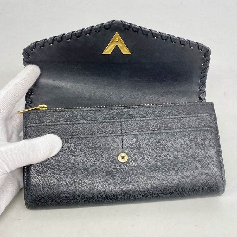 【6gb1764-k】ルイヴィトン 長財布 ポルトフォイユヴェリー M62059 ノワール【中古】レディース