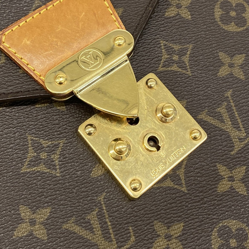 【6gb1801】ルイヴィトン ブリーフケース モノグラム セルヴィエットコンセイエ M53331 ブラウン【中古】メンズ