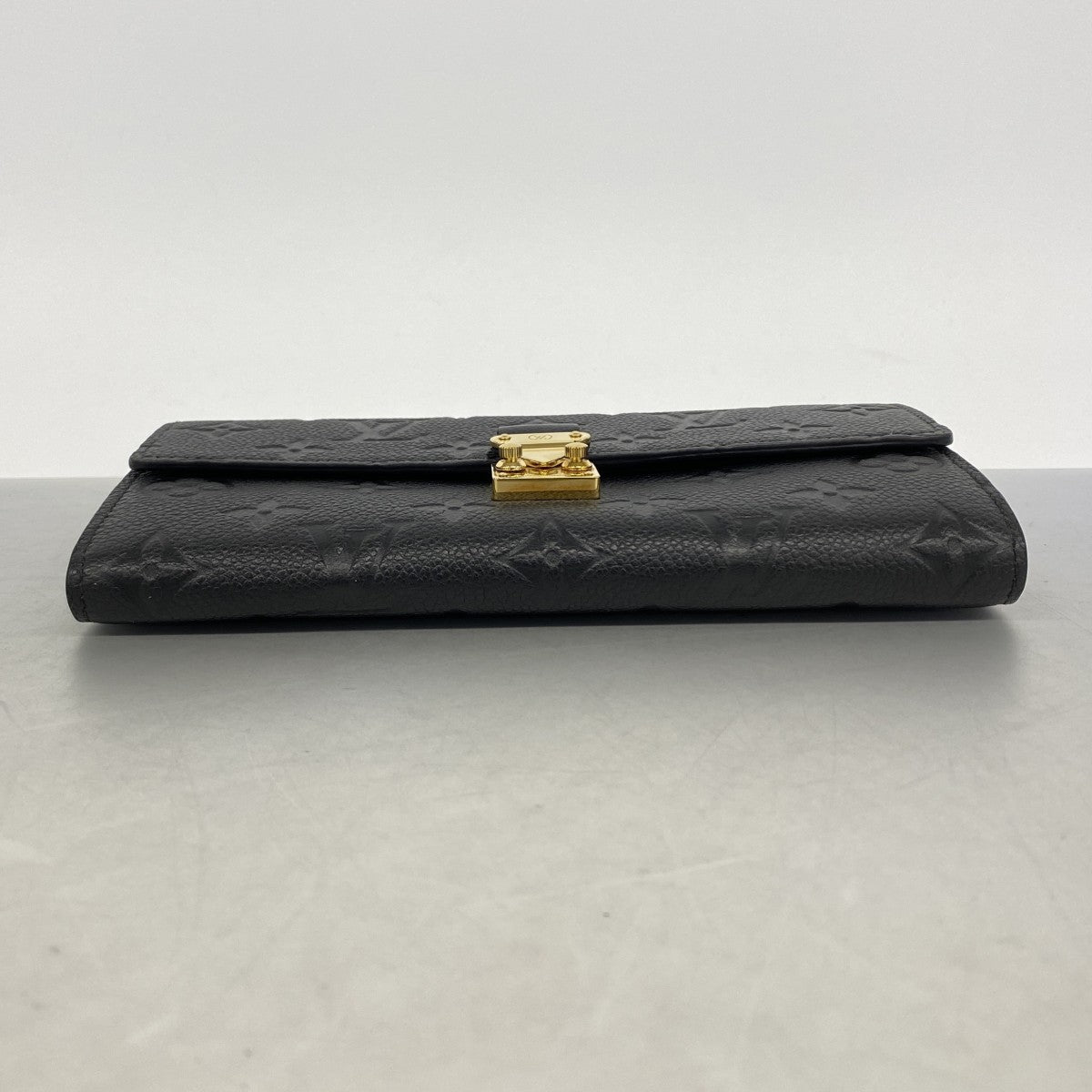 【6gb1840-k】ルイヴィトン 長財布 モノグラム・アンプラント ポルトフォイユサラメティス M82638 ノワール【中古】レディース