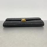 【6gb1840-k】ルイヴィトン 長財布 モノグラム・アンプラント ポルトフォイユサラメティス M82638 ノワール【中古】レディース