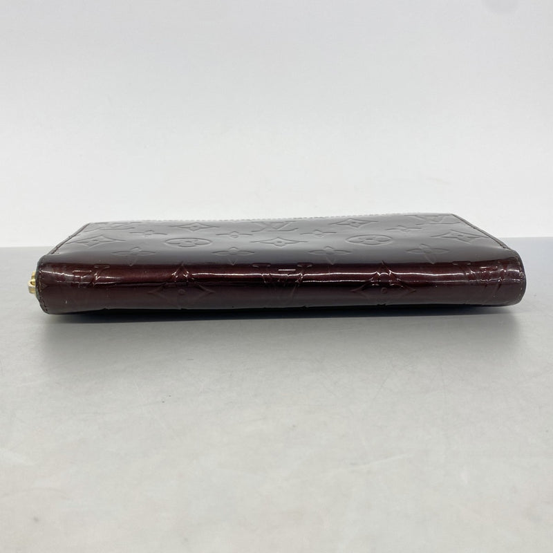 【6gb1865-k】ルイヴィトン 長財布 ヴェルニ ジッピーウォレット M93522 アマラント【中古】レディース