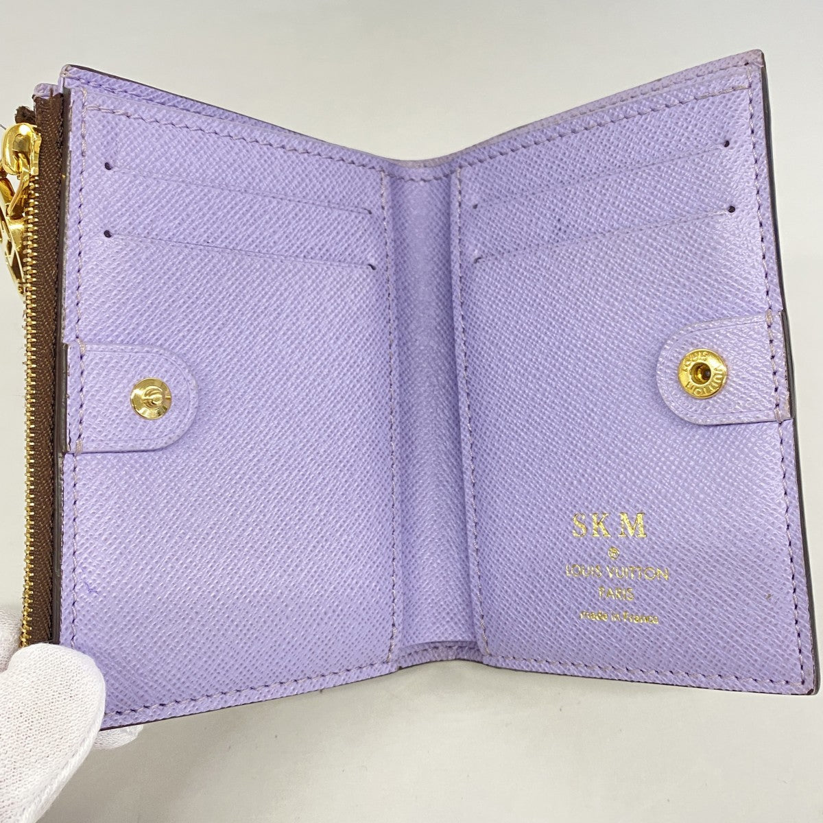 【6gb1867-k】ルイヴィトン 財布 モノグラム ポルトフォイユリサ M82415 アイリス【中古】レディース