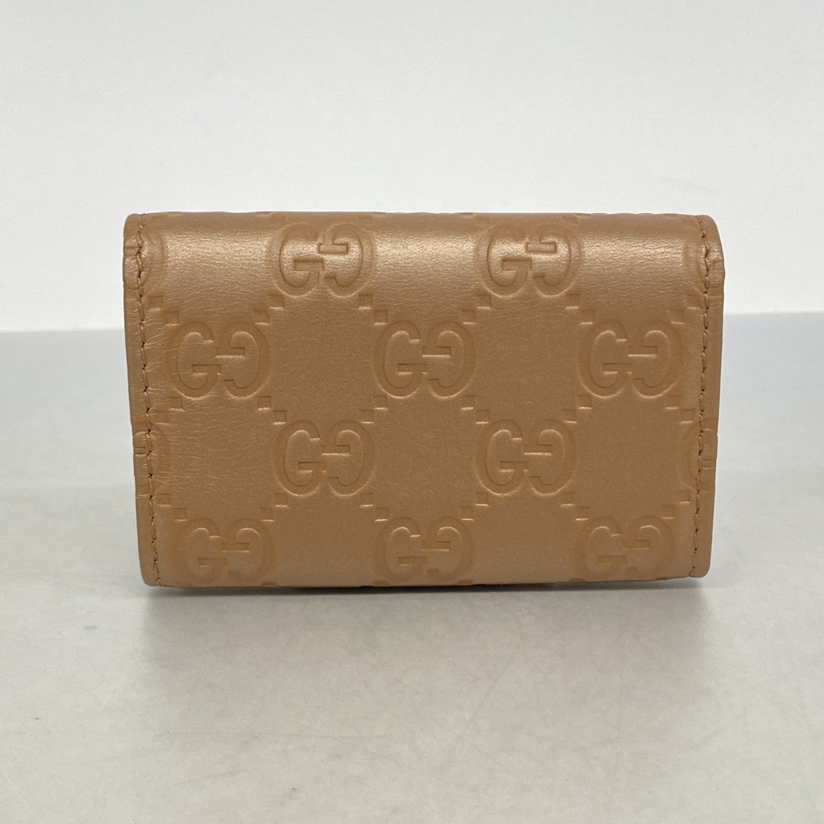 【6gb1878】グッチ キーケース グッチシマ 257217 レザー ピンク シャンパンゴールド金具【中古】レディース