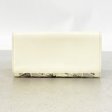 【6gb1917】サルヴァトーレフェラガモ 長財布 レザー パイソン ホワイト ゴールド金具【中古】レディース