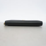 【6gb1933】グッチ 長財布 GGマーモント 456117 レザー ブラック ゴールド金具【中古】レディース