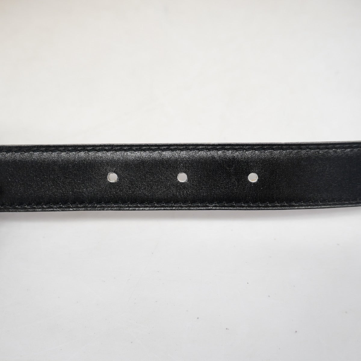 【6gb1935】エルメス ベルト コンスタンスベルト ボックスカーフ クシュベル ブラック ナチュラル シルバー金具 □D刻印【中古】レディース
