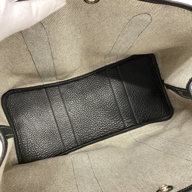 【6gb1958】エルメス トートバッグ ガーデンパーティPM トワルアッシュ ブラック シルバー金具 □J刻印【中古】レディース