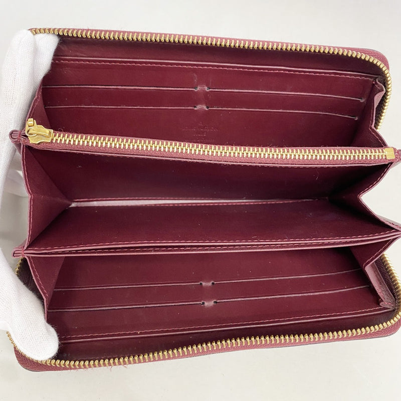 【6gb1976-k】ルイヴィトン 長財布 ヴェルニ ジッピーウォレット M91536 ルージュフォーヴィスト【中古】レディース