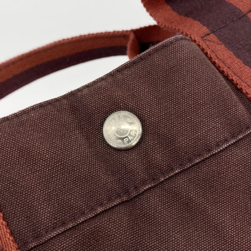【6gb2005-k】エルメス トートバッグ フールトゥMM キャンバス ボルドー シルバー金具【中古】メンズ レディース ユニセックス