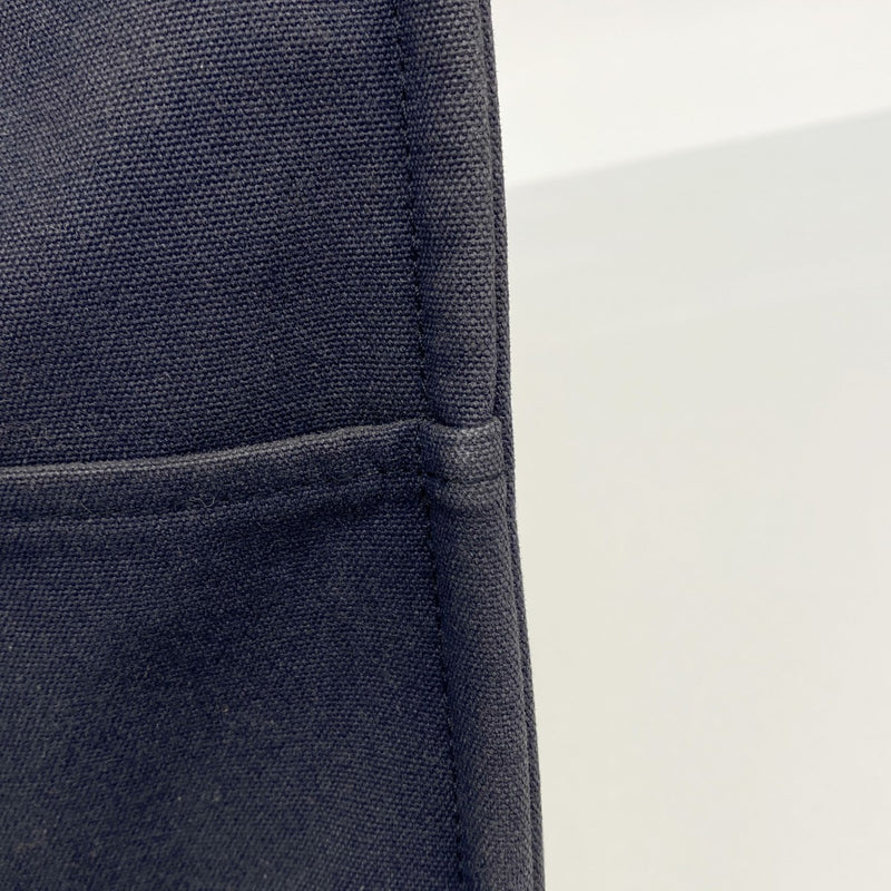 【6gb2008-k】エルメス トートバッグ ドーヴィルMM キャンバス ネイビー シルバー金具【中古】メンズ レディース ユニセックス